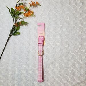 Stoney Clover Lane x Target light pink and white plaid extra large dog collar